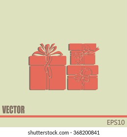 Vector illustration of gift box