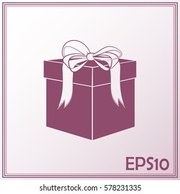 Vector illustration of gift box