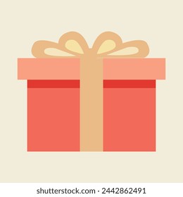 Vector illustration gift box. For birthday, celebration, sale, web page