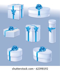 Vector illustration of a gift box with a bow.