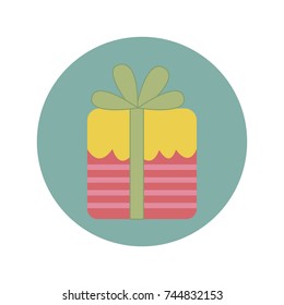 Vector illustration of gift box. Vector illustration of christmas gift box. Birthday gift box and xmas icon vector card. Abstract background for happy new year and Christmas. Typography poster. EPS 10