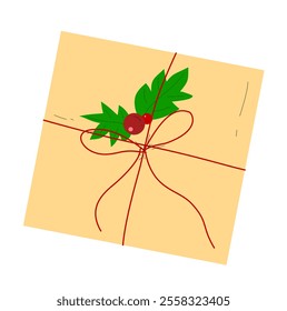 A vector illustration of a gift box with a decorative ribbon and bow, perfect for celebrating occasions like Christmas, birthdays, anniversaries, or festive events.