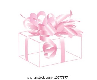  Vector illustration of a gift box - design element for various holiday designs: Christmas, Valentine's day, New Year Celebrations Birthdays .