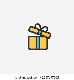Vector illustration of gift box icon