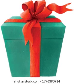 Vector illustration of gift box isolated 