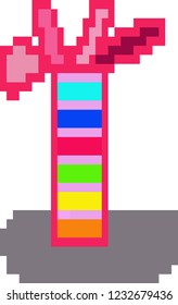 vector illustration of  Gift Box in pixel style