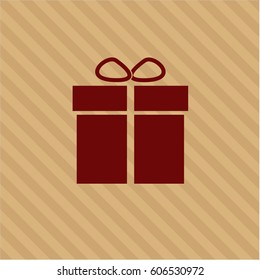 Vektorgrafik des Vektorsymbol-Geschenkbox-Vektorsymbol
