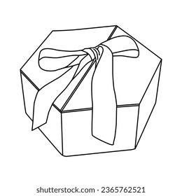 Ilustración vectorial de cajas Gift iconos o símbolos de 6 lados