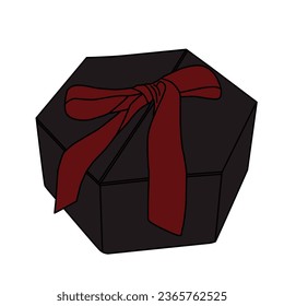 Vector illustration of Gift boxes 6-sided icons or symbols