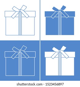 Vector illustration with gift boxes. Happy new year 2020, Merry Christmas, Valentine's day, birthday, Mother's day, Father's day, boxing day. Shopping, sale.