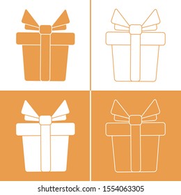 Vector illustration with gift boxes. Happy new year 2020, Merry Christmas, Valentine's day, birthday, Mother's day, Father's day, boxing day. Shopping, sale.