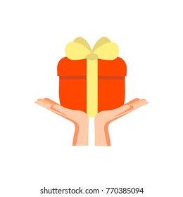 Vector Illustration of Gift Boxes. Marry Christmas. Happy New Year. Gift for you.