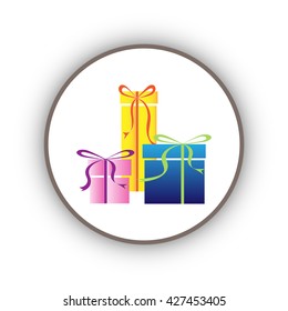 Vector illustration gift boxes with ribbon