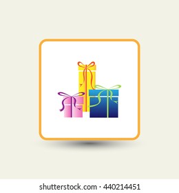 Vector illustration gift boxes with ribbon