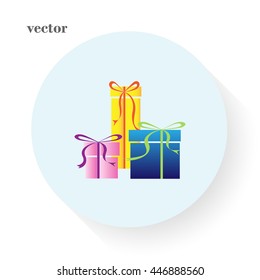 Vector illustration gift boxes with ribbon