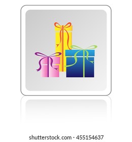 Vector illustration gift boxes with ribbon