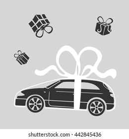 Vector Illustration Gift car