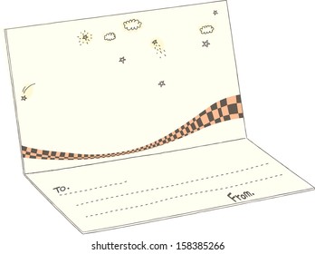 Vector illustration of a gift card