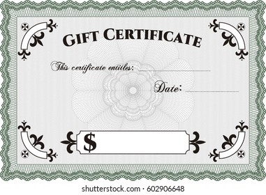 Vector illustration of Vector Gift Certificate. With complex background. Customizable, Easy to edit and change colors. Excellent design. 
