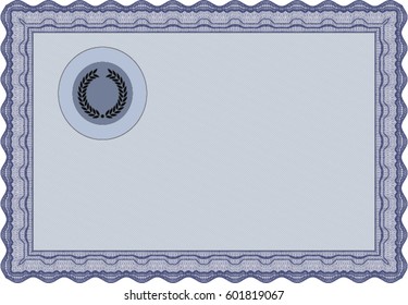 Vector illustration of  Gift Certificate template icon in Blue
