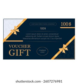 Vector illustration. gift certificate, voucher.