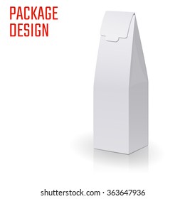 Vector Illustration of Gift craft Box for Design, Website, Background, Banner. Folding package vine bottle Template. Clear Fold alcohol pack for your brand on it. White Mockup