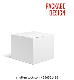 Vector Illustration of Gift craft Box isolated for Design, Website, Background, Banner. Folding package Template. Fold pack mockup for your brand on it.