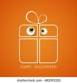 Vector illustration of gift for Halloween eyes
