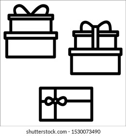 Vector Illustration of Gift Set Christmas.