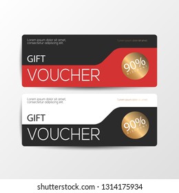 Vector illustration gift voucher card template and promotion sale discount - vector
