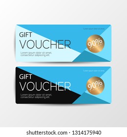 Vector illustration gift voucher card template and promotion sale discount - vector