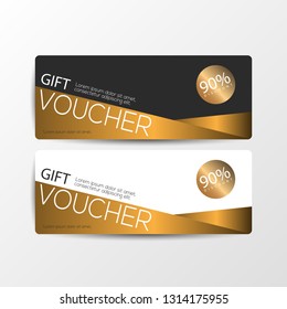 Vector illustration gift voucher card template and promotion sale discount - vector