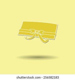 Vector illustration of  Gift Voucher color background.