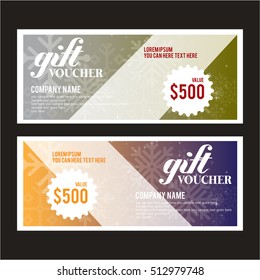 Vector illustration, Gift voucher colorful pattern, Gift certificate