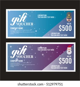 Vector illustration, Gift voucher colorful pattern, Gift certificate