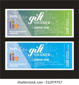 Vector illustration, Gift voucher colorful pattern, Gift certificate