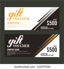 Vector illustration, Gift voucher colorful pattern, Gift certificate