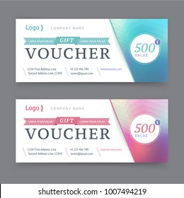 Vector Illustrationgift Voucher Template Clean Modern Stock Vector ...