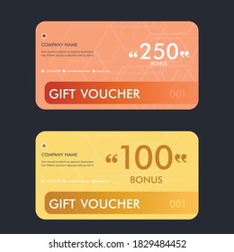Vector illustration, Gift voucher template with abstract pattern