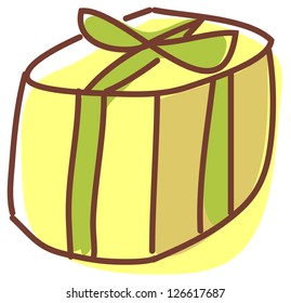 Ilustración vectorial de un regalo envuelto