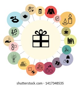 vector illustration of gifts ideas in circle chart design for ecommerce and online shopping guides
