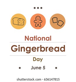 vector illustration for gingerbread day in June
