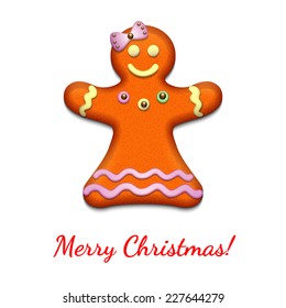 Vector Illustration Of Gingerbread Girl