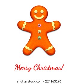 Vector illustration of Gingerbread Man