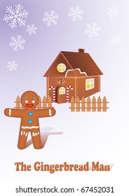 Vector illustration of gingerbread man