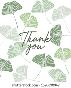 Vector Illustration ginkgo biloba leaves. Nature background