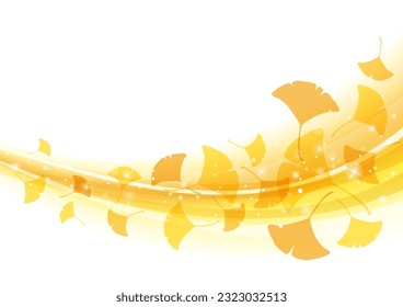 Vector illustration of ginkgo leaves