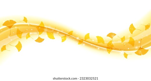 Vector illustration of ginkgo leaves