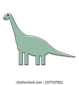Vector illustration of Giraffatitan.  Isolated on white background. Symbol, logo illustration.