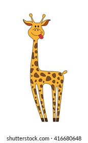 Vector illustration of giraffe